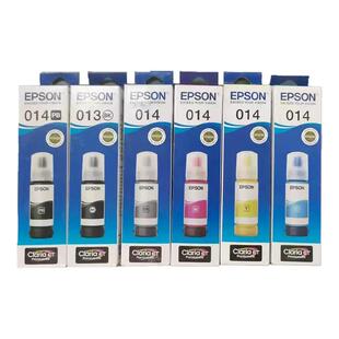 爱普生原装打印机013 014墨水L8168 L8188黑色彩色6色墨水连供