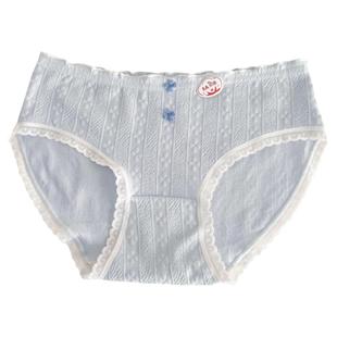 内裤女纯棉裆5Aa类婴儿棉日系甜美可爱韩系ins风花边中腰大码