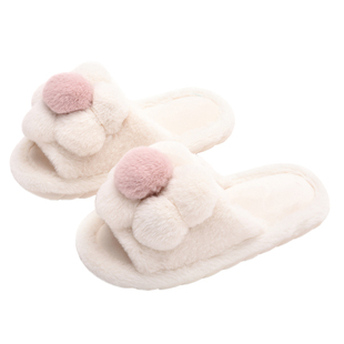棉拖鞋女秋冬季室内家居冬天厚底防滑可爱居家保暖家用毛毛绒拖鞋