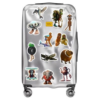 50张卡通可爱山海经创意贴纸高品