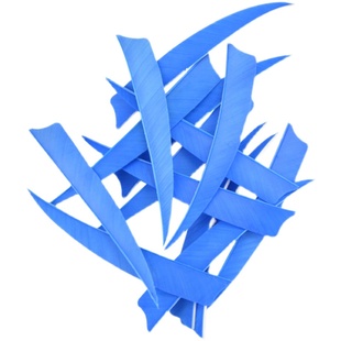 弓箭真羽 3/4/5英寸水滴盾形雪斑羽 碳箭铝箭木箭竹箭用箭支羽毛