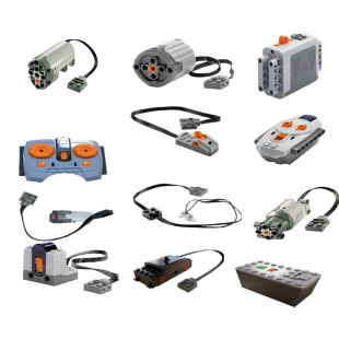 积木科技组马达PF改装遥控动力组火车充电锂电池电机9686编程套装