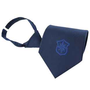 【1条包邮】新式保安领带拉链式领带 男士女士安保门卫制服藏蓝色