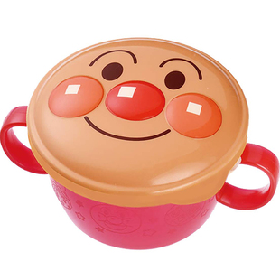 日本代购lec面包超人宝宝儿童零食盒零食碗 双耳手柄把手便携防洒