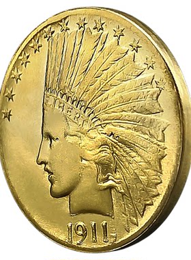 1911印第安人头像金币道具美国