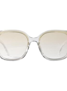 香槟色UV400方形高街风格墨镜