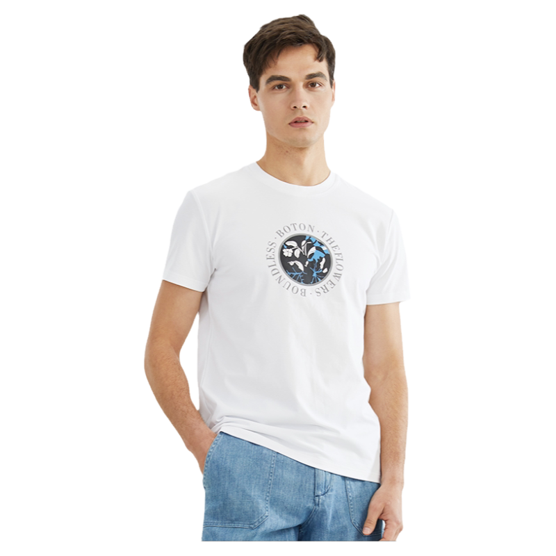 【吸湿透气】波顿2025年春夏季新款男士短袖圆领T恤高端美式休闲