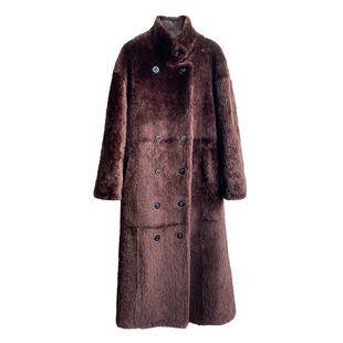 FRASANNO【芷蕾同款】西班牙拉贡 皮毛一体女外套长款皮草 年轻款