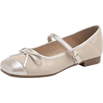 大东浅口单鞋女鞋2026春季新款方跟低跟套脚方头材质拼贴C1249