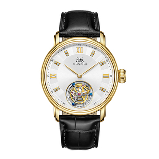 上海手表男款复兴系列丹青陀飞轮新品经典时尚镶钻刻度手动机械表