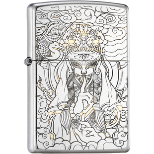 zippo正品打火机 白鹤童子官方旗舰店防风煤油送男友新年节日礼物