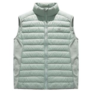 卡尔美羽绒马甲男款冬季户外跑步外穿保暖运动背心轻薄羽绒服马夹