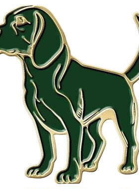 BarbourAnimal系列复古徽章胸针