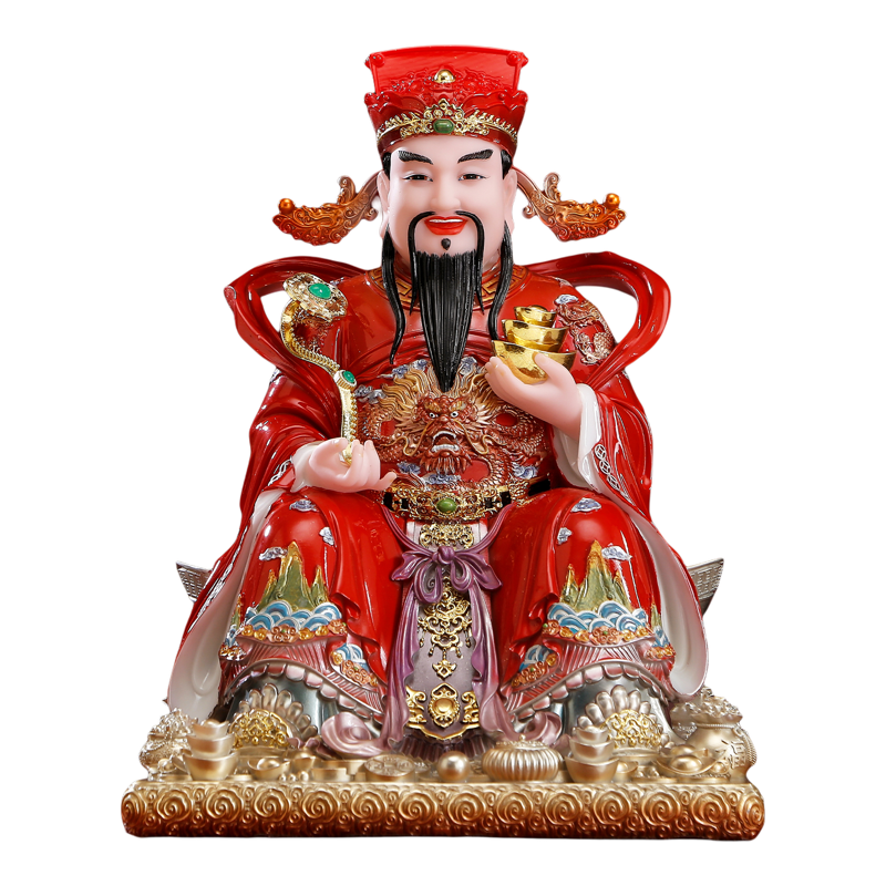 新款如意财神爷佛像汉白玉神像