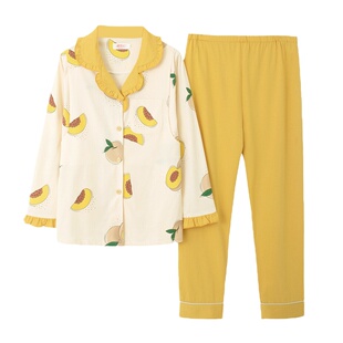 月子服春秋季产后纯棉哺乳孕妇睡衣夏季薄款喂奶10月份11产妇出院