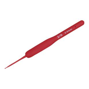 勾针毛衣针红色软柄手工钩针工具套装金属不锈钢毛线编织拖鞋围巾