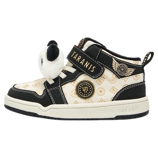 泰兰尼斯童鞋冬季新款儿童熊猫板鞋保暖男女童防滑运动鞋休闲鞋子