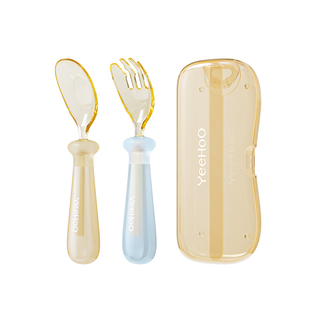 英氏宝宝PPSU元宝勺子婴儿辅食学吃饭训练用叉勺儿童自主进食餐具