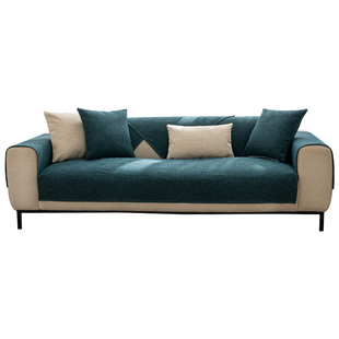 简约现代棉麻沙发垫四季通用无需测量轻奢高端防滑座垫套罩巾盖布