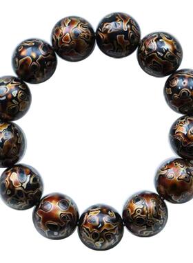 非遗大漆手串琥珀金18mm