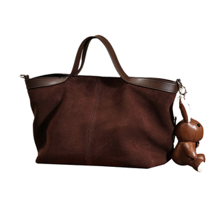 ARJOMORY原创设计复古麂皮绒托特包女2025冬季通勤简约百搭斜挎包