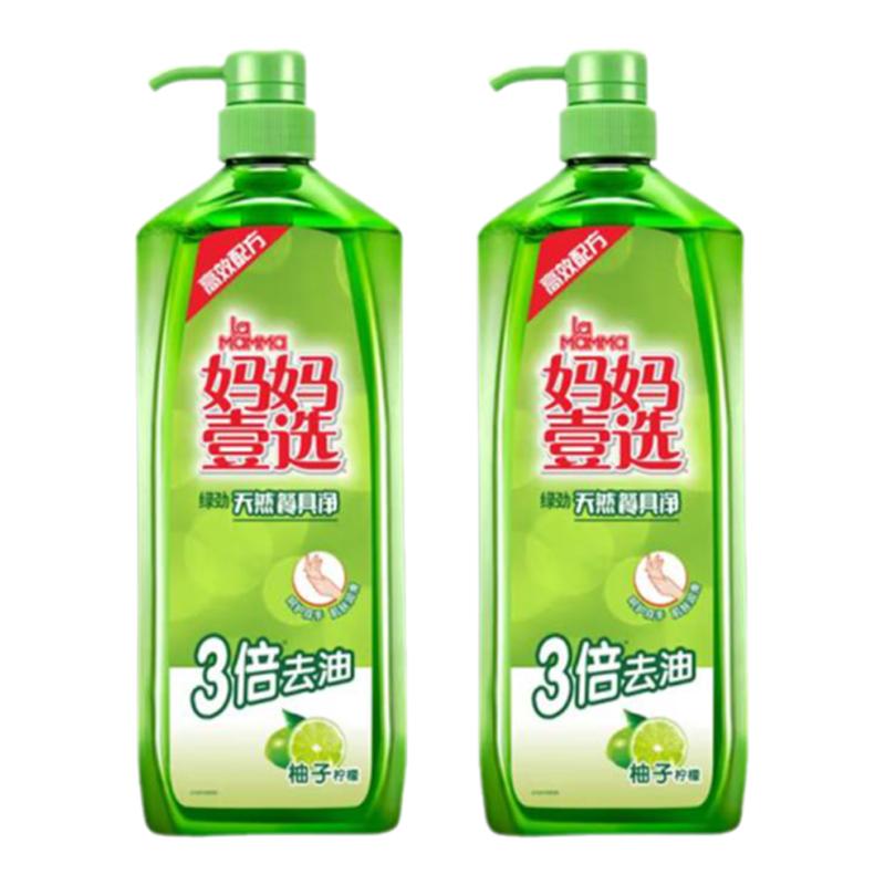 妈妈壹选洗洁精绿劲食品用家庭装餐具净洗餐具蔬果1.28kg实惠装