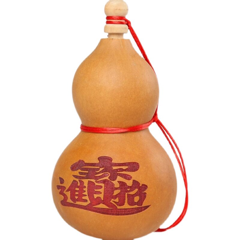 天然葫芦挂件开口风水镇宅植物真葫芦化解门对门招财纳福朱砂绘制