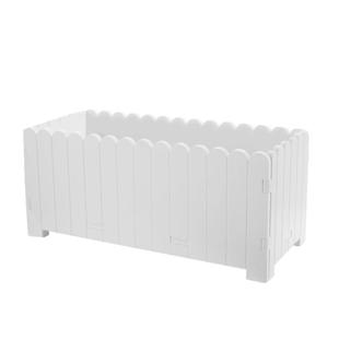 pvc户外花箱庭院种植箱长方形花槽公园路政围栏隔断花盆大号定制