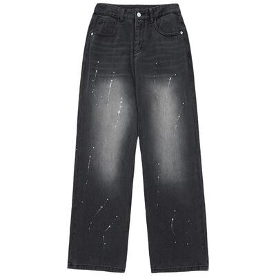 薛之谦dsp泼墨水洗牛仔裤