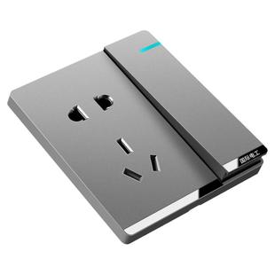 国际电工灰色开关插座面板家用一开双控五孔多孔墙壁暗装全屋套餐