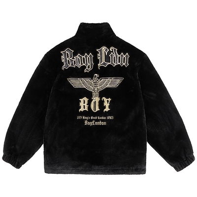 【夜航金曲】BOYLONDON秋冬男女款仿貂绒立领保暖毛绒外套N23902
