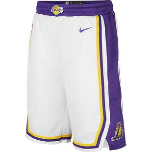 Nike/耐克正品洛杉矶湖人队LAKERS大童夏运动篮球短裤 DZ4175-100