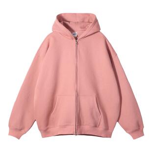 KANYE侃爷美式加绒双拉链连帽开衫卫衣男女百搭休闲外套上衣秋冬