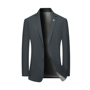 啄木鸟休闲西装外套男士2025春季新款中年修身单件西服上衣爸爸装