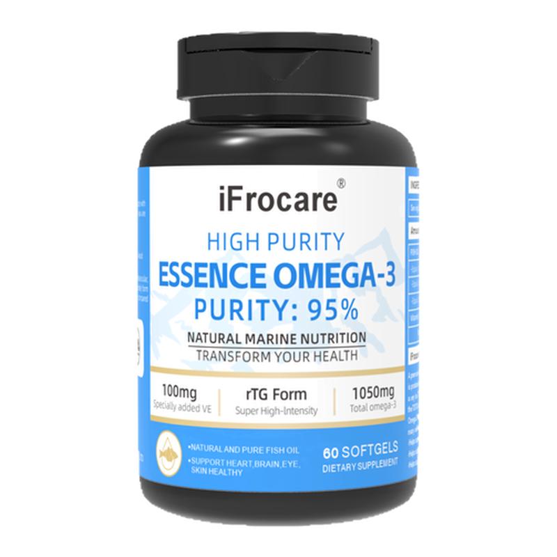 【香港直邮】iFrocare英国进口95纯度鱼油胶囊关爱护心脑血管健康