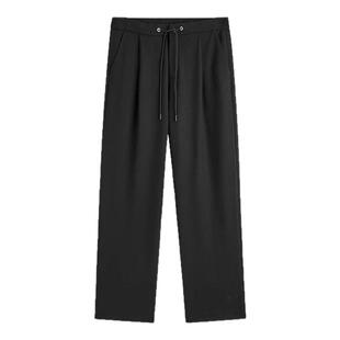 太平鸟男装休闲裤春秋季新款商务垂感直筒西裤TR潮牌男士西装裤