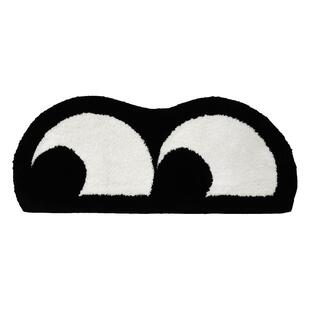 摊牌 斜着眼卡通可爱少女地毯tufting客厅卧室床边吊篮撸猫感地垫