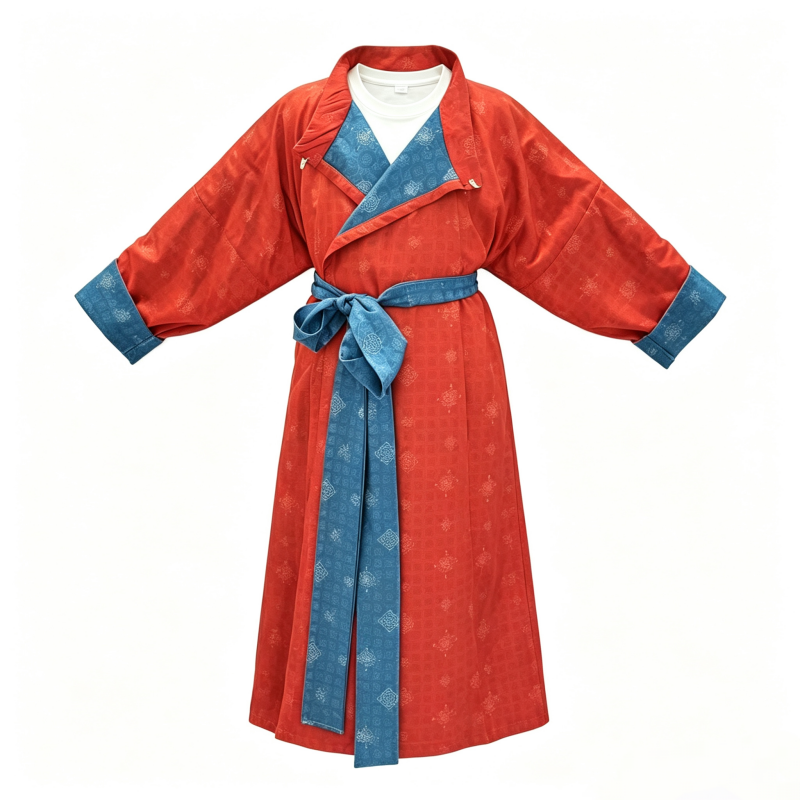 儿童汉服李白圆领袍古诗朗诵服装