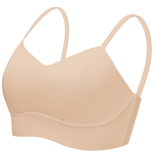 糖粒粉底液隐形内衣不透细肩带吊带大码美背背心大胸显小薄款文胸