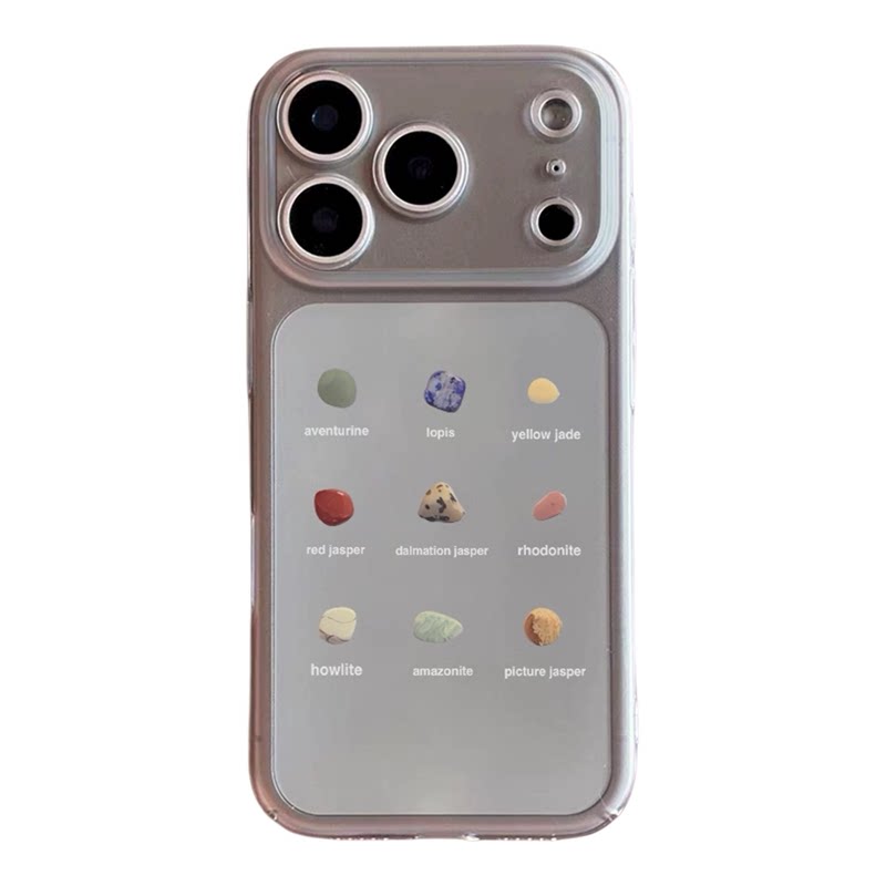 ins风艺术简约彩色矿石适用新款iPhone17promax手机壳17pro创意苹果16透明15按键全包14防摔13少女12软11XRXS