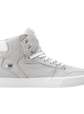 牡牧 Supra Vaider 浅灰色/黑白 帆布款 百搭 男中高帮休闲板鞋