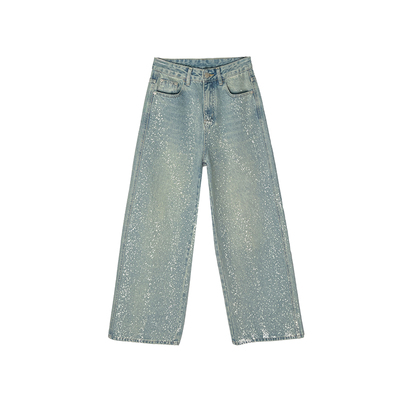 buling闪闪！~满天星阔腿牛仔裤
