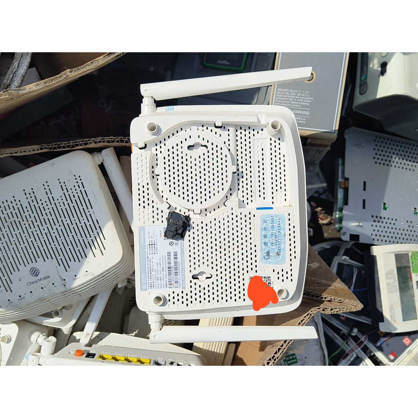 议价移动光猫中移gs2107有20个左右成色好裸机器有须要的可维修