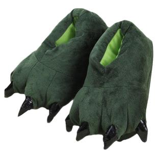 兽爪鞋搞怪拖鞋冬季网红个性创意毛绒恐龙爪子棉鞋可爱情侣熊掌鞋