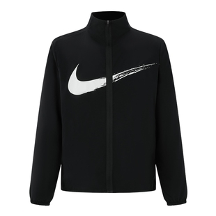 Nike耐克春男子训练健身透气印花速干立领运动茄克外套HV0395-010