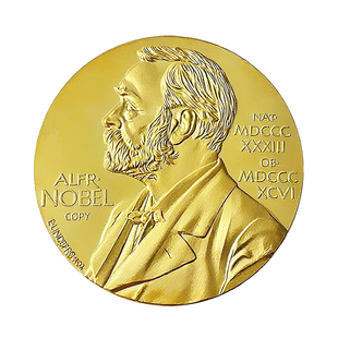 诺贝尔奖镀金币奖章工艺品 创始人肖像科学家发明家荣誉纪念礼品