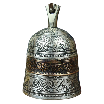 【币风堂】印度一卢比90银币铃铛挂件硬币饰品钥匙扣车挂件包挂件