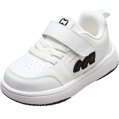 牧童春秋幼儿园白色板鞋轻便童鞋