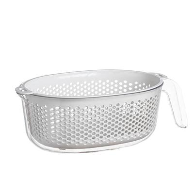 新简约双层水果蔬菜沥水篮