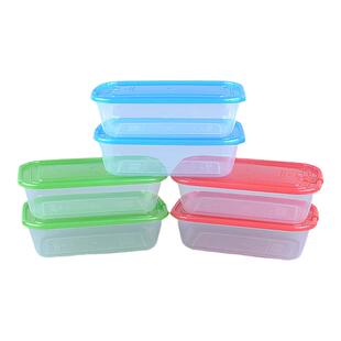储物盒保鲜盒耐热五谷杂粮密封盒微波炉塑料餐饭盒冰箱便当600ml
